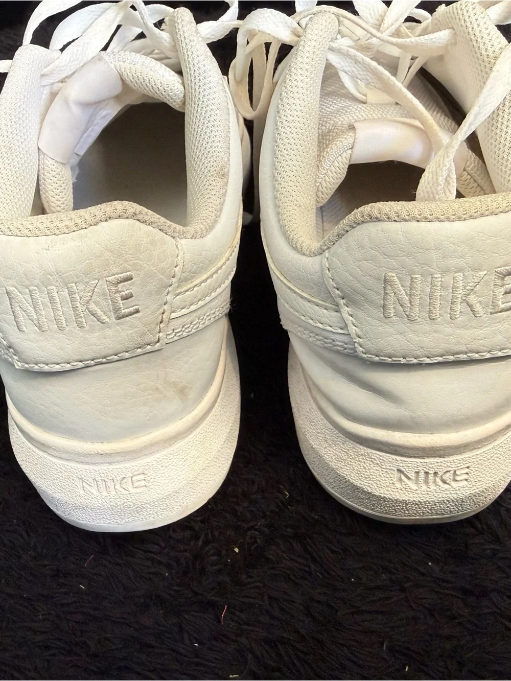 Nike Women's All-White Leather Low-Top Sneakers